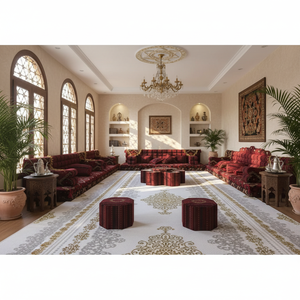 Majlis-Conjunto de sofás en forma de L para el hogar, juego de sofás en forma de U con diseño árabe marroquí Majlis - Product Image 3