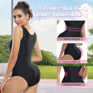 Venta al por mayor señoras de cuerpo completo Delgado <span class=keywords><strong>Butt</strong></span> Lifter cintura entrenador Control de barriga Body sin costuras Fajas Tallaje Grande Shapers para las mujeres - Product Image 3