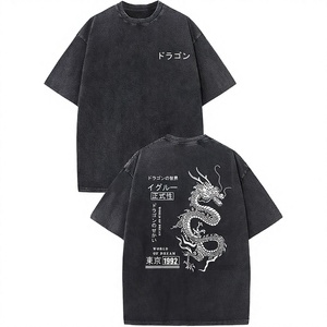Camiseta de Algodón Extra Grande con Lavado Ácido Estilo Vintage Personalizada, Artículo Superventas y Material Premium 2026 - Product Image 1