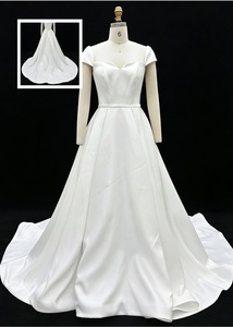 Nuevo Vestido <span class=keywords><strong>de</strong></span> <span class=keywords><strong>Novia</strong></span> <span class=keywords><strong>de</strong></span> Satén 2026, Clásico, Elegante, con Espalda Descubierta, Estilo Sirena, Largo hasta el Suelo, <span class=keywords><strong>para</strong></span> <span class=keywords><strong>Boda</strong></span> <span class=keywords><strong>Civil</strong></span> - Product Image 3