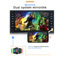 Lecteur DVD stéréo FM Audio MP5 de voiture 7 pouces 2din Radio Hd Lcd écran tactile Mp5 lecteur vidéo BT contrôle tactile pour Toyota