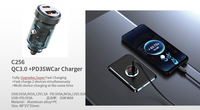 Chargeur de voiture double port 35W Max QC 3.0 + PD 35W, adaptateur de charge rapide pour iPhone et Android