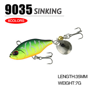 Leurre vibrant miniature <span class=keywords><strong>pas</strong></span> <span class=keywords><strong>cher</strong></span> en vente, 35 mm, 7 g, cuillère artificielle en plastique, leurre à spinner dur avec hameçon, leurre à fond coulant - Product Image 2