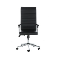 Chaise pivotante de bureau Design moderne Chaise ergonomique en cuir et métal Hauteur réglable Pas fatigué pour la conférence de bureau