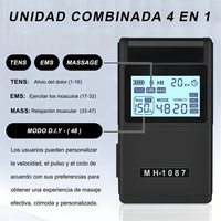 Appareil d'électrothérapie à impulsions basse fréquence, 48 modes, masseur pour les épaules et le cou, soulagement de la douleur dorsale, unité TENS rechargeable