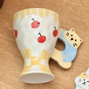 Tasse en céramique Lelyi avec poignée animale mignonne, motif fraise cœur de fille, passe au lave-vaisselle, tasse à café pour la maison, cadeau d'anniversaire pour <span class=keywords><strong>meilleure</strong></span> <span class=keywords><strong>amie</strong></span> - Product Image 1