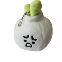 Porte-clés en peluche artisanal de la série Ferme : Oignon gras, Ail, Abricot, Abalone, Champignon