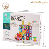 Venta al por mayor de alta calidad DIY imán bloque azulejos regalo Super magnético bloques de construcción iluminación bola pista bloque juguetes para niños