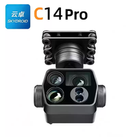 Caméra Skydroid C14 avec télémètre laser 1200m, 500W pixels, 4 pods lumineux, zoom 100x, imagerie thermique, caméra aérienne à cardan trois axes pour drone