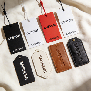 Etichetta Personalizzata con Logo in Cartoncino Spesso, Cuoio PU Cerato, Etichetta con Rivetto in Metallo Goffrato <span class=keywords><strong>per</strong></span> Abbigliamento da Casa, Pigiama e Intimo - Product Image 1