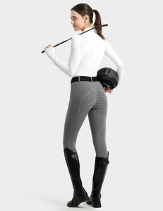 महिलाओं की उच्च वृद्धि पूर्ण सीट घोड़े की सवारी टायर एंटी-बैक्टीरियल एंटी-पिलिंग सिलिकॉन पकड़ जिपर बंद लोचदार कमर - Product Image 3