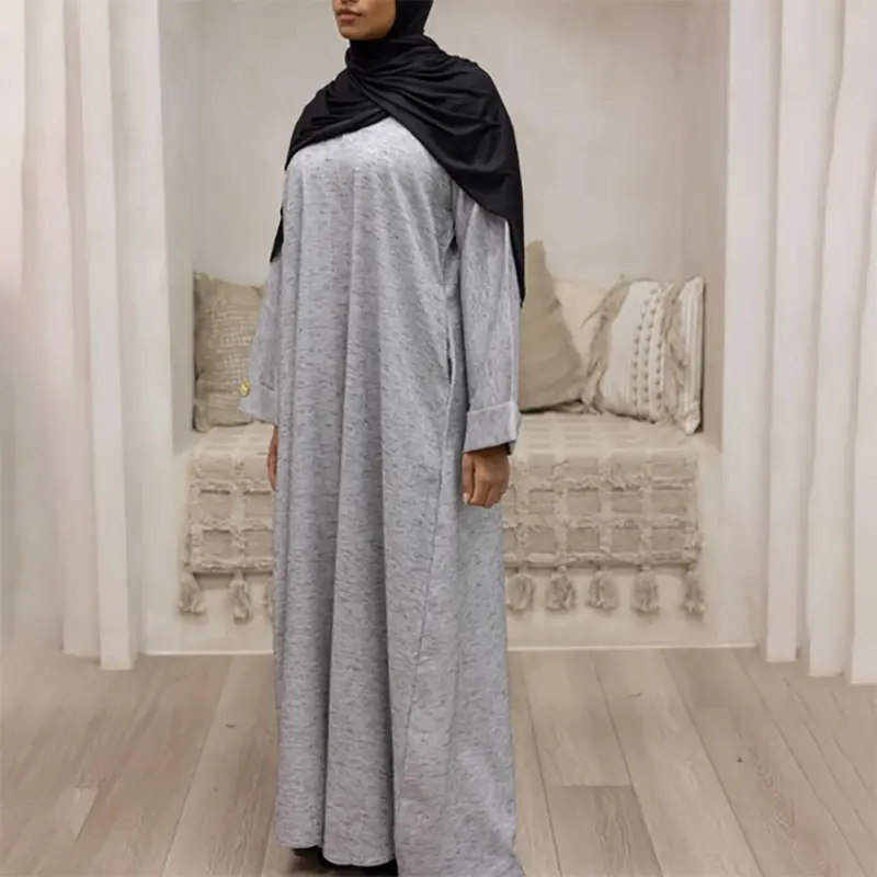 Individuelles Premium-Leinen damen muslimisches Kleid bescheidene Gebetskleidung lose abayas für frauen muslimisch