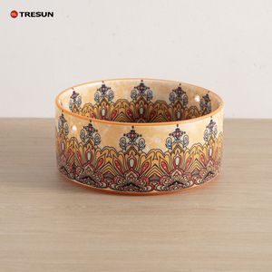 Bohemian Style Fancy Pratos Stoneware Dinner <b>Set</b> Colorful Ceramic Tableware Custom Printed Plate and Dishes - Product Image 6