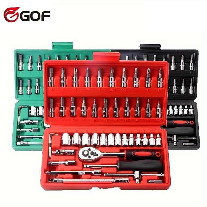 46-piece Ratchet Wrench Set - Versatile Tool Kit for Repairs