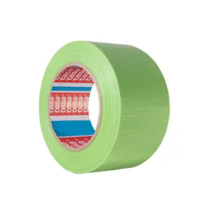 UV resistant TESA 4621 surface masking protection bright green acrylic outdoor PE cloth duct tape for lightweight bundling