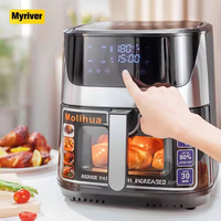 Friteuse électrique numérique intelligente à fenêtre visible de 10,5 L Appareils de cuisine Friteuses à air sans huile Friteuse à air chaud