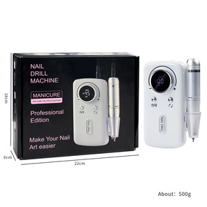 Perceuse à ongles électrique portable rechargeable 45000 tr/min pour le retrait de gel, le ponçage et la réparation des ongles - Product Image 6