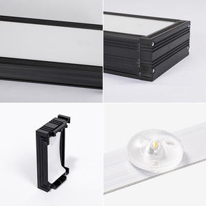 Nhà hàng thương mại trong nhà thanh ánh sáng liên kết ánh sáng ban ngày Mặt dây chuyền hình chữ nhật lót Đèn văn phòng LED tuyến tính ánh sáng - Product Image 4