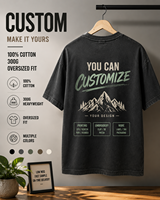 T-shirt Homme Personnalisé en Coton Peigné Épais, Coupe Ample Décontractée, Tissu Épais, Vente en Gros OEM