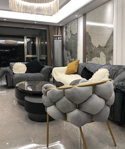 เก้าอี้แต่งตัวสำหรับโต๊ะเครื่องแป้งเก้าอี้โซฟาสไตล์โมเดิร์นจากจีน - Product Image 5