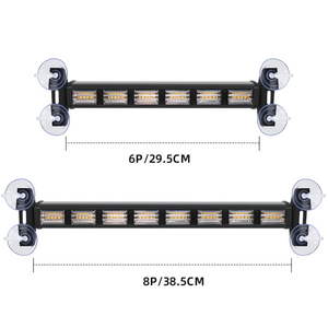 Bandes lumineuses de signalisation d'urgence, clignotants de sécurité, lumières pare-soleil pour pare-brise avant et arrière - Product Image 2