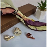 Broche personnalisée en métal émaillé doux or rose, avec logo de sécurité, petite broche nominative en métal pour bébé