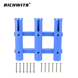 Three Tube Plastic Fishing Rod Holder For Boat Kayak Motorboat <b>Yacht</b> Orange Red Color ZB1205 3 - Product Image 3
