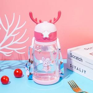 Botella de Plástico Ecológica con Pajita para Niños y Niñas, Éxito de Ventas <span class=keywords><strong>2023</strong></span>, Regalo para Fiestas, Apta para Agua Hirviendo - Product Image 5