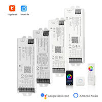 WB5 LM051 LM052 LM053 Tuya 2.4G WiFi BT Zigbee Couleur Unique/CCT/RGB/RGBW/RGBCT 5-en-1 APP Gradateur Contrôleur de Bande LED Intelligent