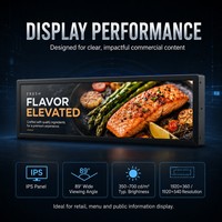 Pantalla LCD Digital para Bares con Ángulo de Visión Amplio de 178 Grados y Entrada Opcional para Menús de Restaurantes, Implementación en Múltiples Tiendas