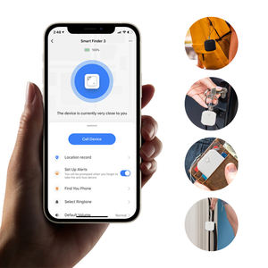 Gantungan kunci kustom penemu kunci Mini 90Db, gantungan kunci peluit pelacak pintar nirkabel Bluetooth perangkat antihilang - Product Image 6