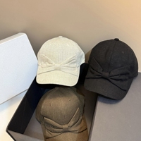 Gorra de béisbol de lino con lazo decorativo para mujer, sombrero de sol para exteriores, gorra deportiva casual con lazo, gorra de pico de pato ajustable para uso diario.
