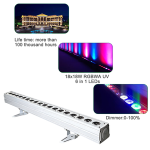 Proyector LED Grace 18*18w 6en1 RGBWA UV con Batería <span class=keywords><strong>de</strong></span> 12000mAh, WiFi, DMX512 Inalámbrico - Product Image 5
