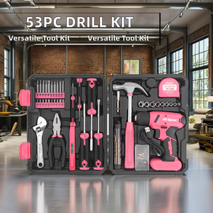 53pcs bảo trì tuốc nơ vít điện thiết lập tay sửa chữa trường hợp màu hồng đa chức năng nhà công cụ thiết lập OEM ODM hỗ trợ - Product Image 2