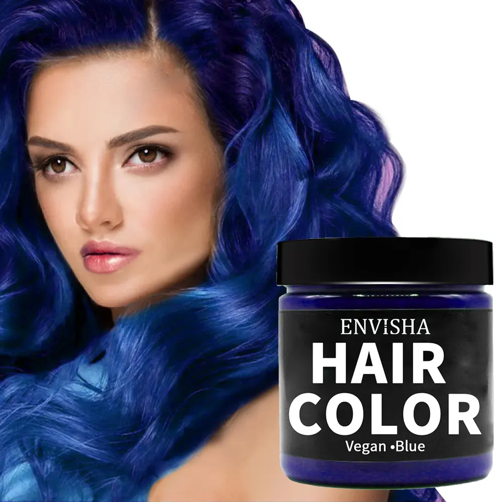 パーティー用の簡単なクリーニング半永久的な青い髪の色の染料栄養価の高いコンディショナーヘアスタイルカラーワックス