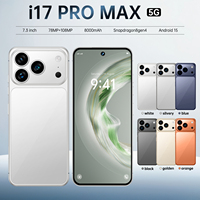 I17 Pro Max, Teléfono Inteligente 5G de 7.3 Pulgadas, la Primera Opción de los Clientes, 16GB+1TB, Desbloqueado, Doble SIM, Acceso a Internet de Alta Velocidad