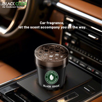 Désodorisant de voiture en forme de tasse à café en plastique Oud noir