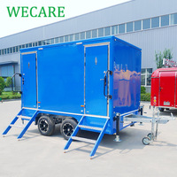 Wecare Toilettes mobiles de luxe en acier inoxydable avec lavabos et miroir pour événements extérieurs