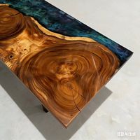 Traumhafter Sternenhimmel-Esstisch aus Harz mit Acrylbeinen, Wasserfest, Langlebig & Umweltfreundlich, Esszimmermöbel für Zuhause