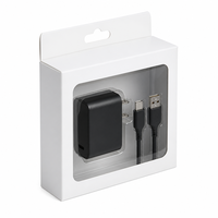Boîte d'emballage rigide en carton avec fenêtre transparente en PVC, suspendable, pour appareils photo et électronique intelligent, recyclable, pour présentation en supermarché