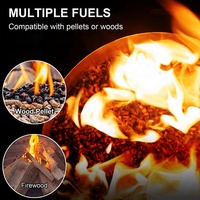 Brasero portable écologique en acier inoxydable sans fumée pour extérieur, chauffage de patio à granulés de bois, certification RoHS