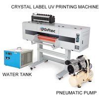 Giftec Nouvelle technologie d'impression tout-en-un Imprimante d'autocollants UV Machine d'impression automatique de marque de cristal DTF par rouleau à rouleau