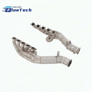 Collecteurs d'échappement droits à longueur égale FlowTech SS304 avec bouclier thermique pour Lamborghini Huracan EVO SFO V10 5.2L - Product Image 1