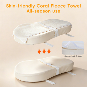Colchón Multifuncional Impermeable para Cuna de Bebé - Colchoneta Suave para Dormir para Bebés de 4 Estaciones con Funda Extraíble de Felpa de Coral Cálida - Product Image 6