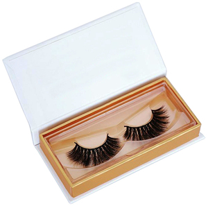 Custom Luxury <b>Book</b> Shaped Rigid Magnetic Cardboard Eyelash Gift <b>Box</b> with UV Coating Embossing Recycled Materials Sponge Lining - Product Image 4