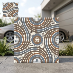 Dalles de sol en porcelaine numérique émaillée Vistaar Interlocking 16x16 pouces, gaufrées, antidérapantes, pour extérieur - Product Image 3