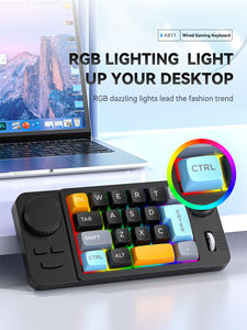 Programmable Wired Gaming Number <b>Keyboard</b> with Volume Scroll Wheel,Game Joystick,Full Hot Swappable RGB Backlit for Win8/10/Mac - Product Image 2