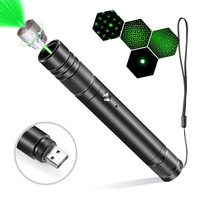 Pointeur laser vert en alliage d'aluminium, longue portée, multi-effets étoilés pour les présentations pédagogiques