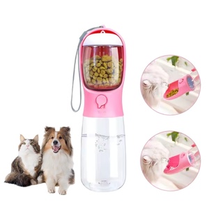 थोक उच्च गुणवत्ता वाले पालतू भोजन कंटेनर के साथ 1 कुत्ते बिल्ली पानी की बोतल में खाद्य कंटेनर के साथ - Product Image 1