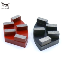 Disques de ponçage diamantés trapézoïdaux LITTLE ANT à 5 segments pour sols en pierre, ciment et béton dur, grain 400